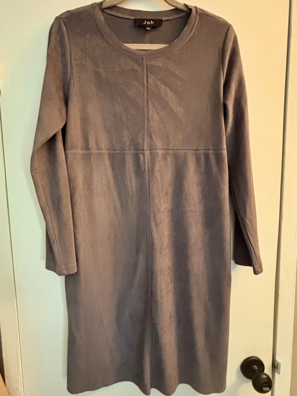 JOH Gray Blue Shift Dres- Faux Suade Small